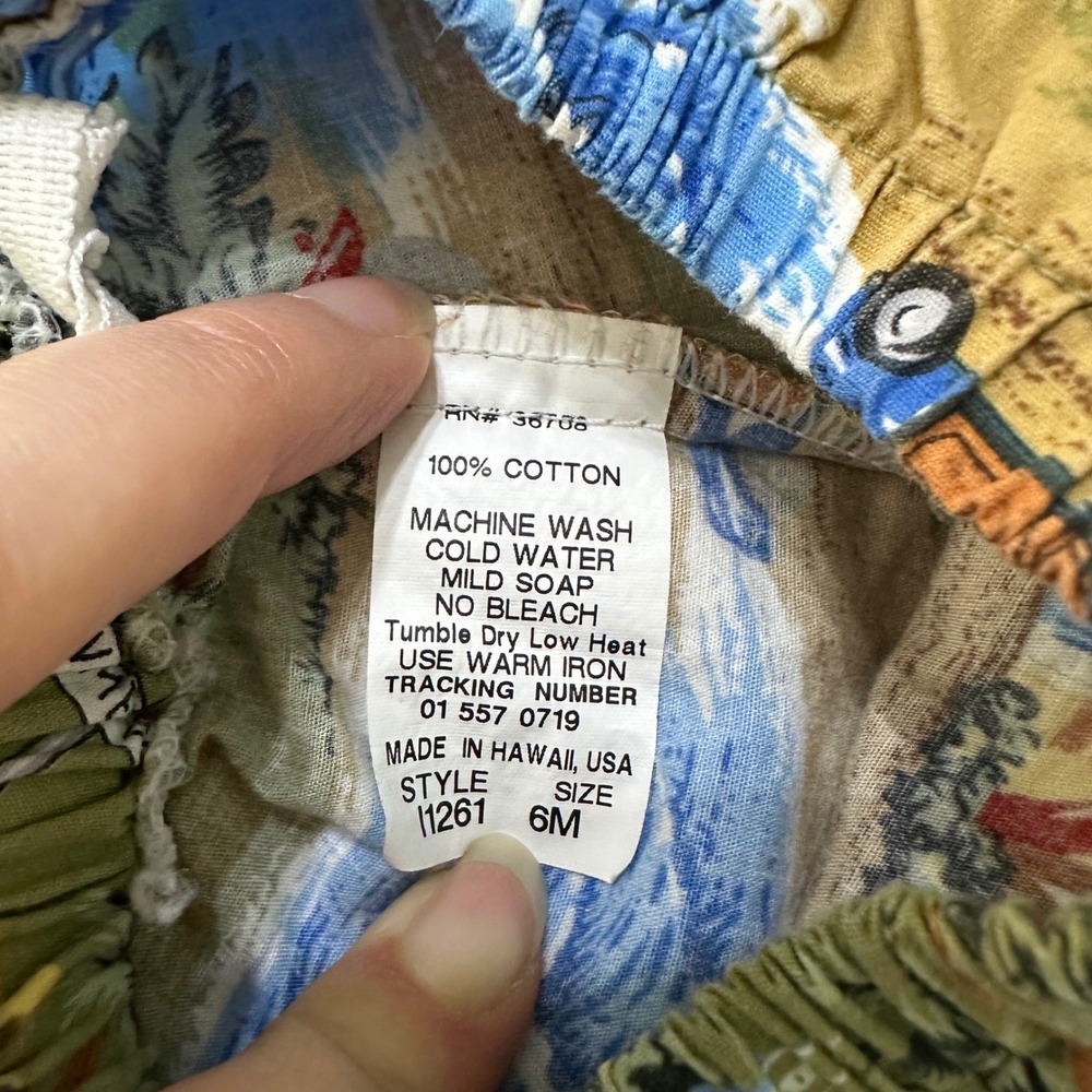 RJC Hawaii Aloha Shirt and Shorts Set Size 6M Tropical Island Vacation Coastal - Picture 5 of 9